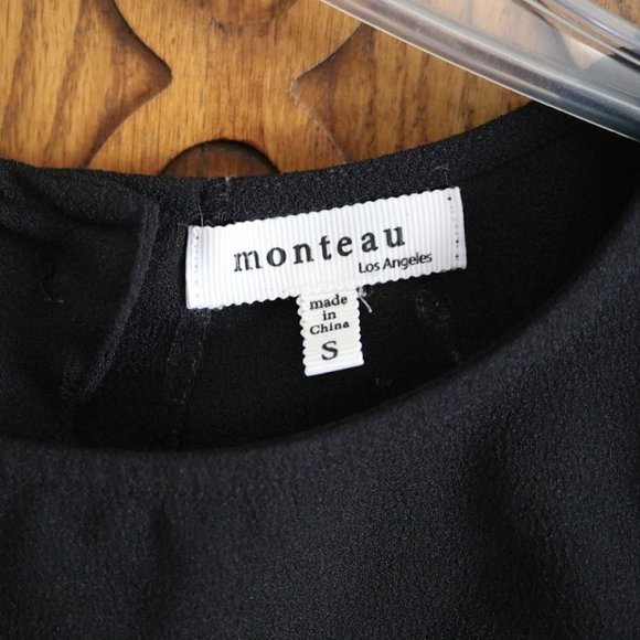 Monteau Scalloped Romper NWOT! - Black, Size S - Picture 14 of 16